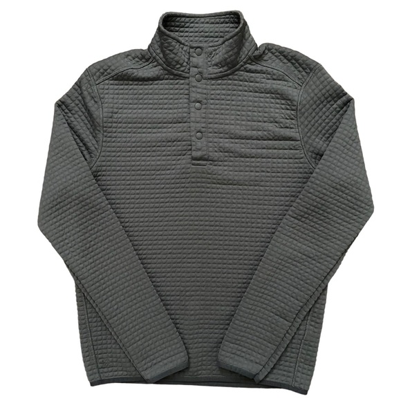 RHONE Shirts Rhone Gramercy Quilted Waffle Pullover Top Snap
